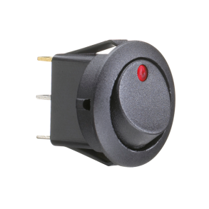 Kontakt rund on/off 19mm hul 10amp