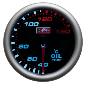 Olietemperatur-måler ''smoke'' 52mm