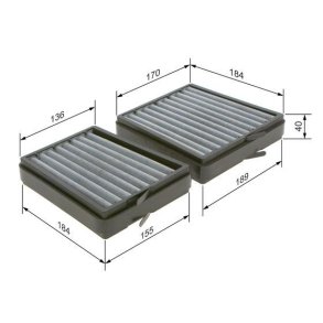 BOSCH kabinefilter 1 987 435 536 (R5536)