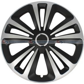 Hjulkapsel City Line Terra14-sort sølv Albrecht