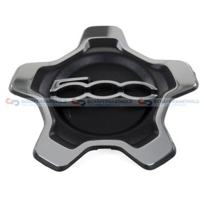 Emblem navkapsel16-sort/sølv FIAT OE