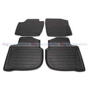 Gummimåtte sort|fire dele SKODA