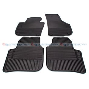 Gummimåtte sort|fire dele SKODA