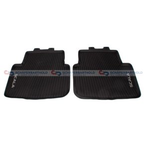 Gummimåtte sort|to dele SKODA