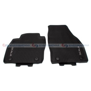 Gummimåtte sort|to dele SKODA