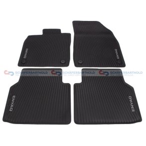 Gummimåtte sort/grå|fire dele SKODA