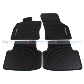 Gummimåtte sort|fire dele SKODA