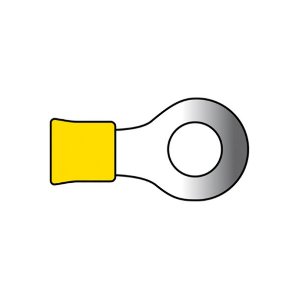 Kabelsko gul ring 5,3mm 2,5-6mm2 10 st