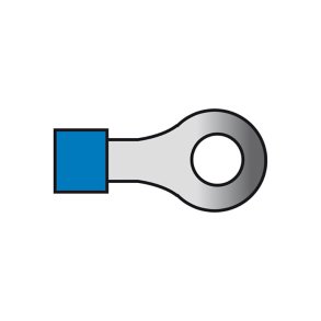 Kabelsko bl&aring; ring 5,3mm 1,5-2,5mm2 10 st