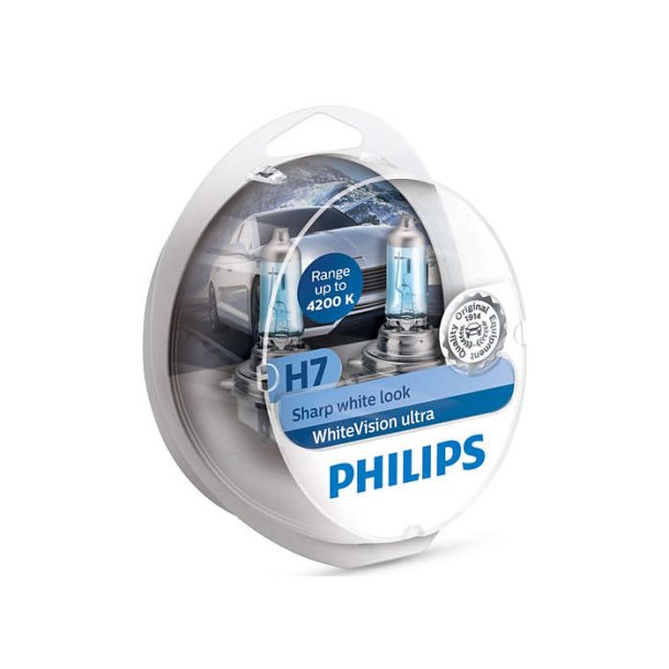Philips WhiteVision ultra H7/W5W 2 st.