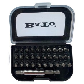 Bato 1/4 bit set Svart. 31 delar