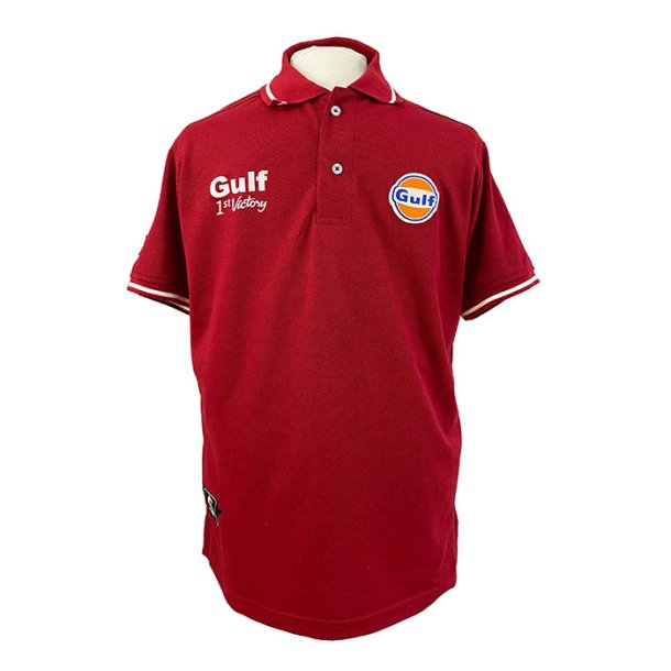 Gulf Vintage polo-shirt. Bordeauxrd L