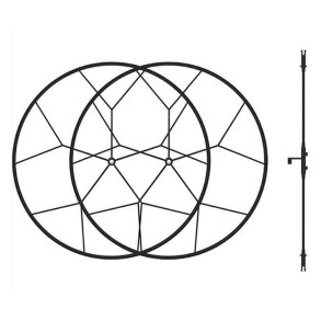 Rullande spindelhjul och axel