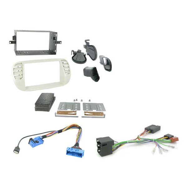 Ctkft05 2-DIN komplett kit Fiat 500