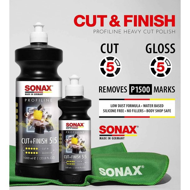 SONAX PROFILINE Polermiddel CUT+FINISH 250 ml.