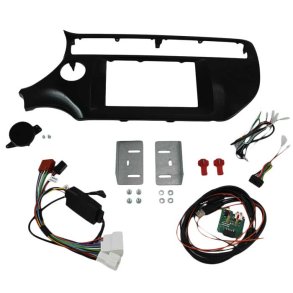 2-DIN kit Kia Rio 2015-> piano matt svart