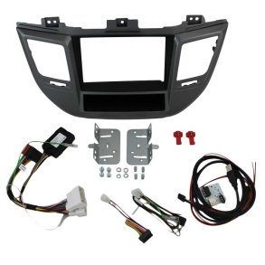 2-DIN kit Hyundai Tucson 2015->svart silver
