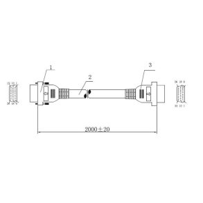 Frlngningskabel 2 meter 26-polig