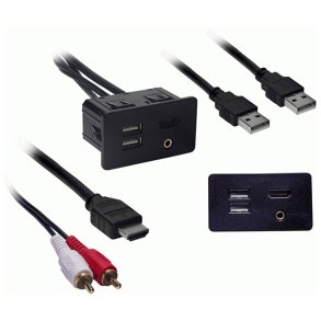 USB, aux, hdmi-adapter. Ford Mustang och F150