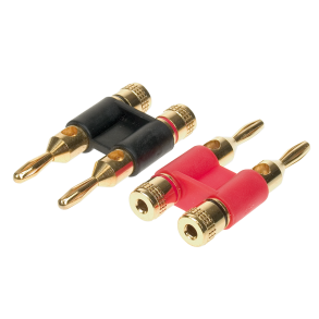 Bananstavar dubbla. 2 st. Kabel max. 10 mm2