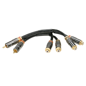 Y-kabel 2 hona/1 hane high-end (2 st.)