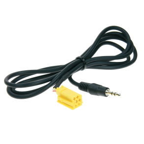 Aux-adapter MINI-iso->miniuttag 1,25 m.