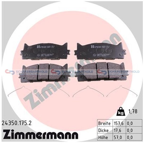 Bremseklodser 18mm|WVA:24350| ZIMMERMANN