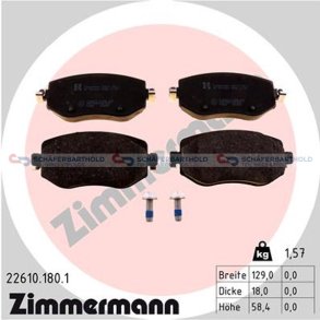 Bremseklodser 18mm|WVA:22610| ZIMMERMANN