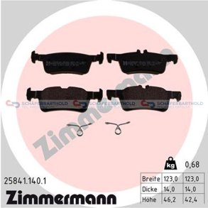 Bremseklodser 14mm|WVA:25841| ZIMMERMANN
