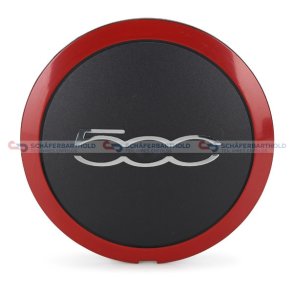 Emblem navkapselsort/rød|for letmetalfe FIAT OE