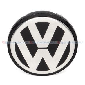 Emblem navkapsel16 17 18-chrom/sort VW OE