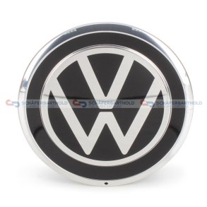 Emblem navkapselchrom/sort VW OE