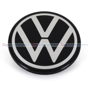Emblem navkapselchrom/sort VW OE