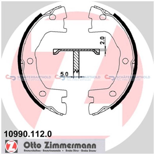 Bremsebakkest parkeringsbremse45mm|ZIMMERMANN