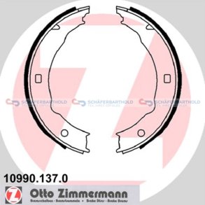 Bremsebakkesæt parkeringsbremse30mm|ZIMMERMANN