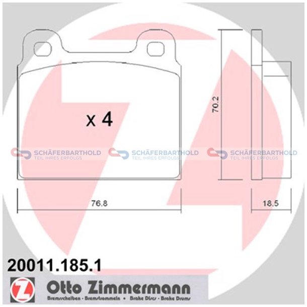 Bremseklodser 18mm|WVA:20011| ZIMMERMANN