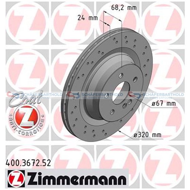 BremseskiveSport Bagaksel|-320mm ZIMMERMANN