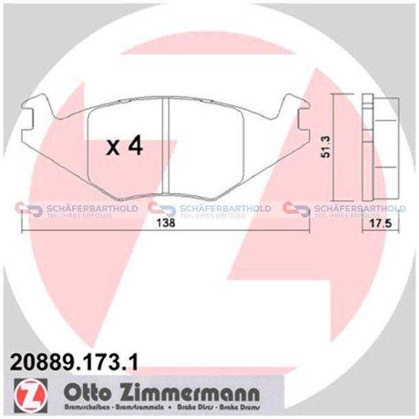 Bremseklodser 18mm|WVA:20889| ZIMMERMANN