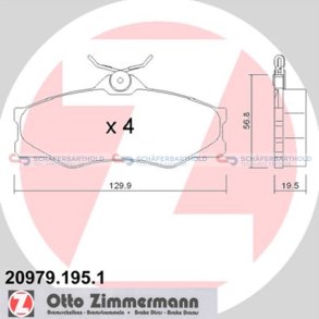 Bremseklodser 20mm|WVA:20979| ZIMMERMANN