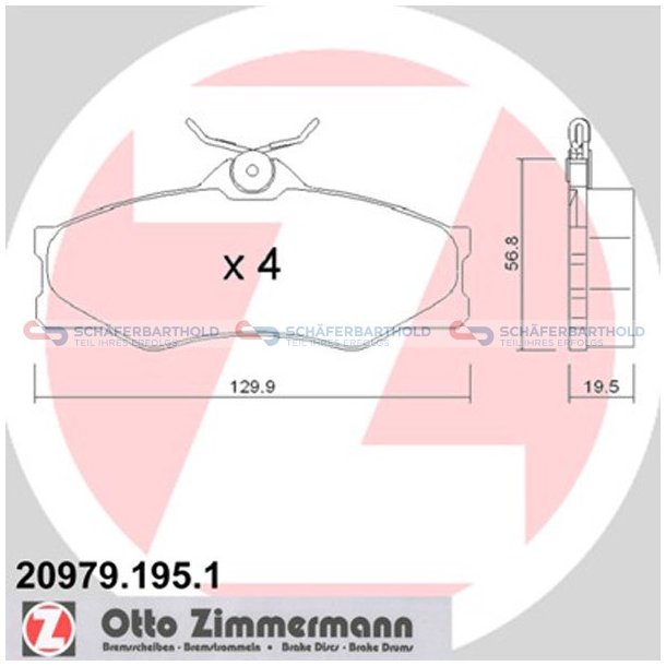 Bremseklodser 20mm|WVA:20979| ZIMMERMANN