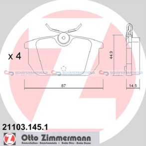 Bremseklodser 14mm|WVA:21103| ZIMMERMANN