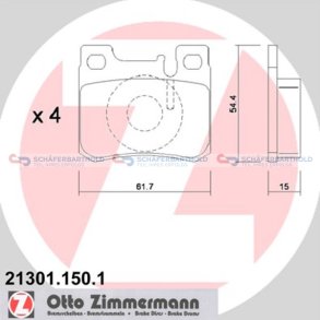 Bremseklodser 15mm|WVA:21301| ZIMMERMANN