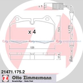 Bremseklodser 18mm|WVA:21471| ZIMMERMANN
