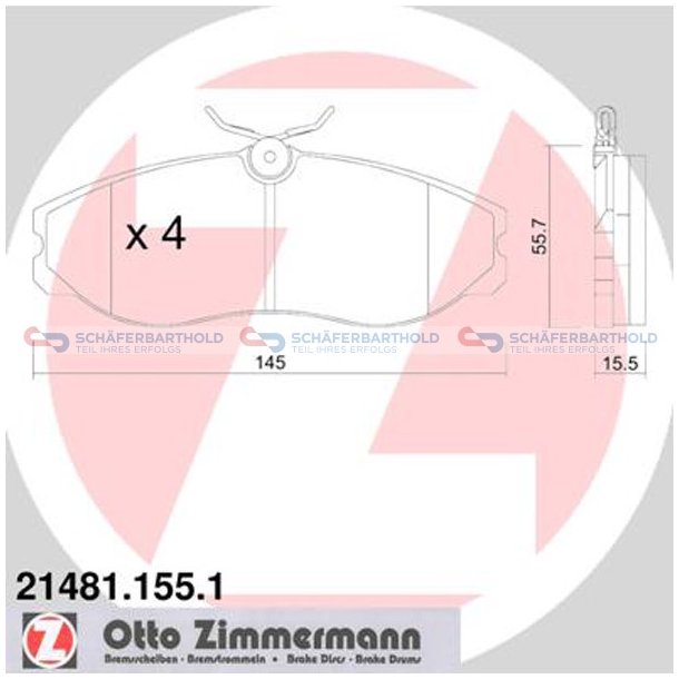 Bremseklodser 16mm|WVA:21481| ZIMMERMANN