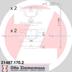 Bremseklodser 17mm|WVA:21487| ZIMMERMANN
