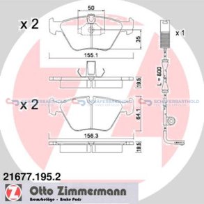 Bremseklodser 20mm|WVA:21677| ZIMMERMANN