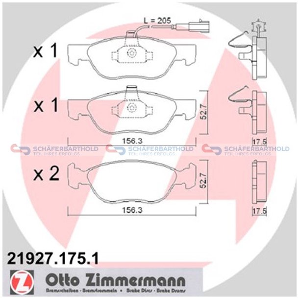 Bremseklodser 18mm|WVA:21927| ZIMMERMANN