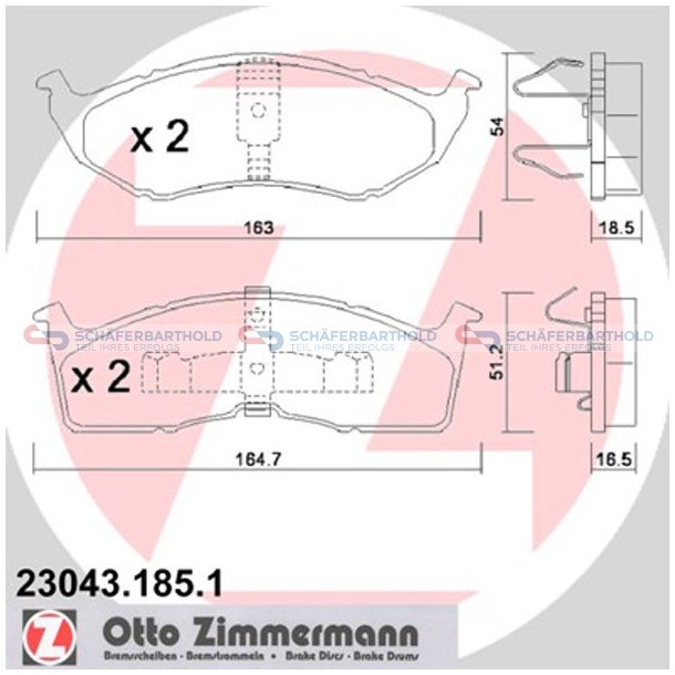 Bremseklodser WVA:23043| Lief ZIMMERMANN