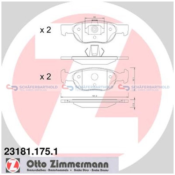 Bremseklodser 18mm|WVA:23181| ZIMMERMANN