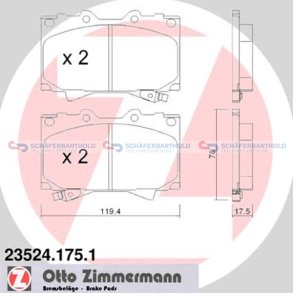 Bremseklodser 18mm|WVA:23524| ZIMMERMANN